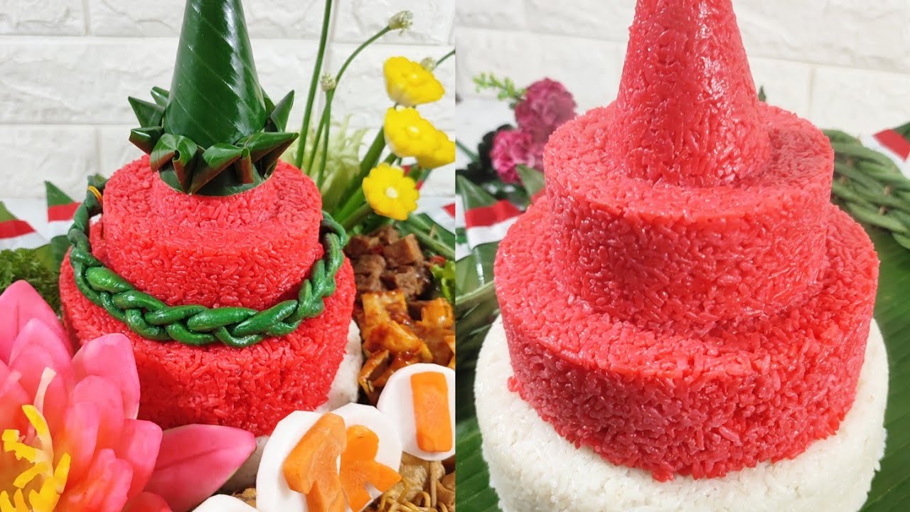 WARNA MEWAH & KOKOH ANTI BADAI‼️ TAMBAHKAN SAJA 2 BAHAN INI, RESEP NASI TUMPENG MERAH AGUSTUSAN