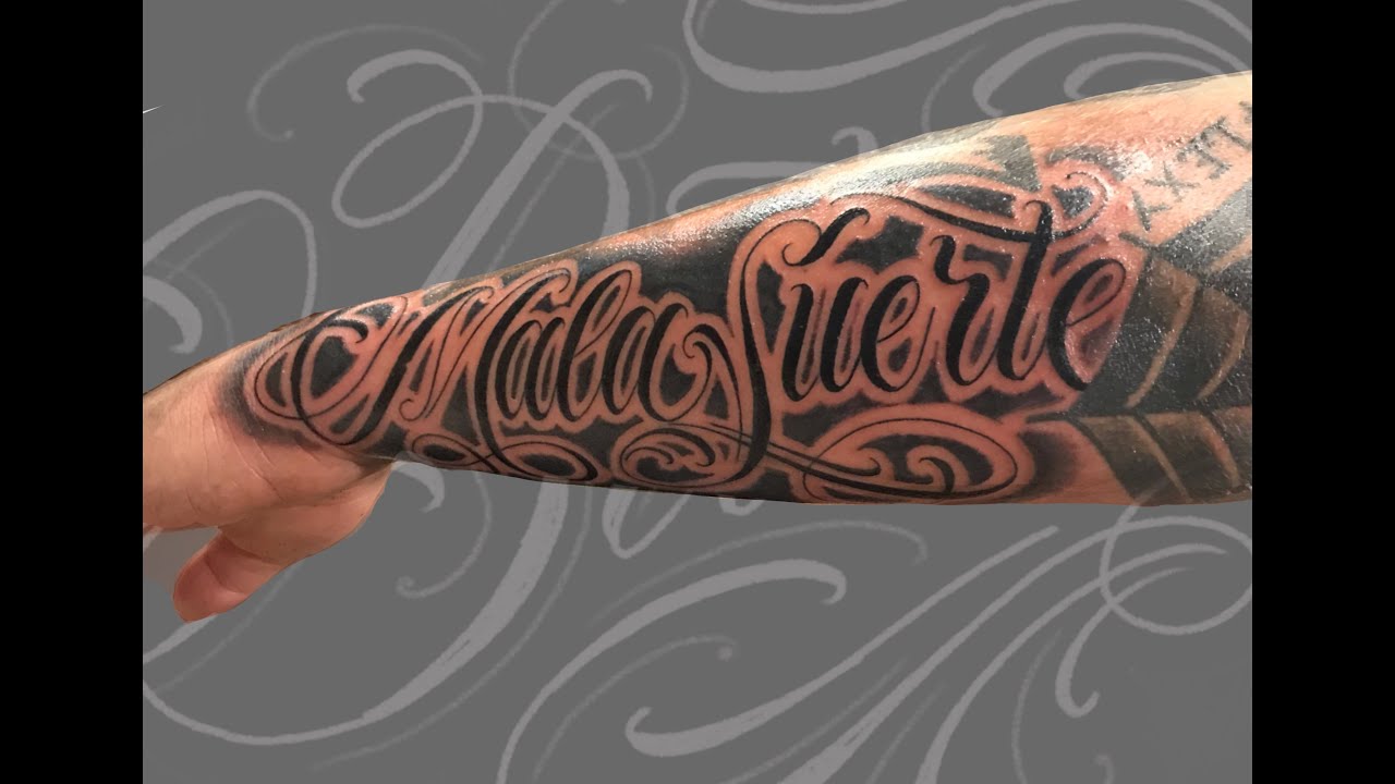 Tattoo Lettering Chicano FREEHAND