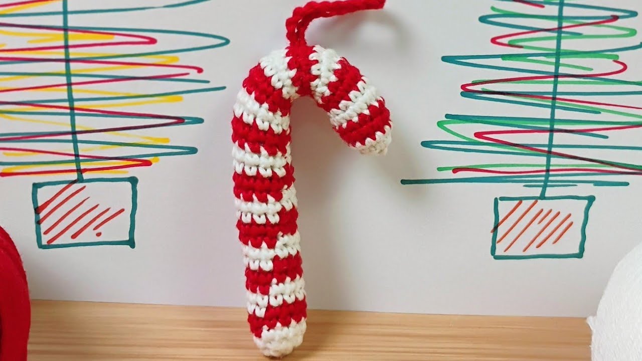 Bengala Natalina Amigurumi / Enfeite Para Árvore De Natal Passo A Passo