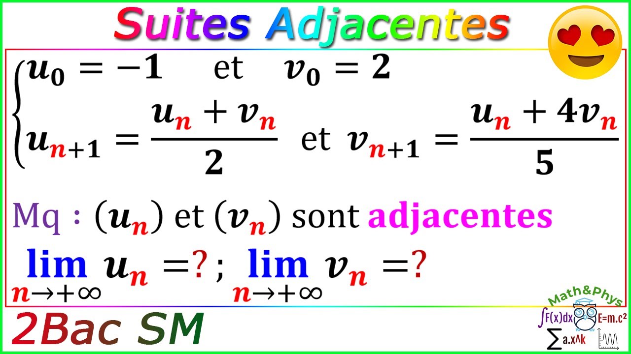 Les Suites Adjacentes - les Suites Numériques - 2 Bac SM - [Exercice 23]