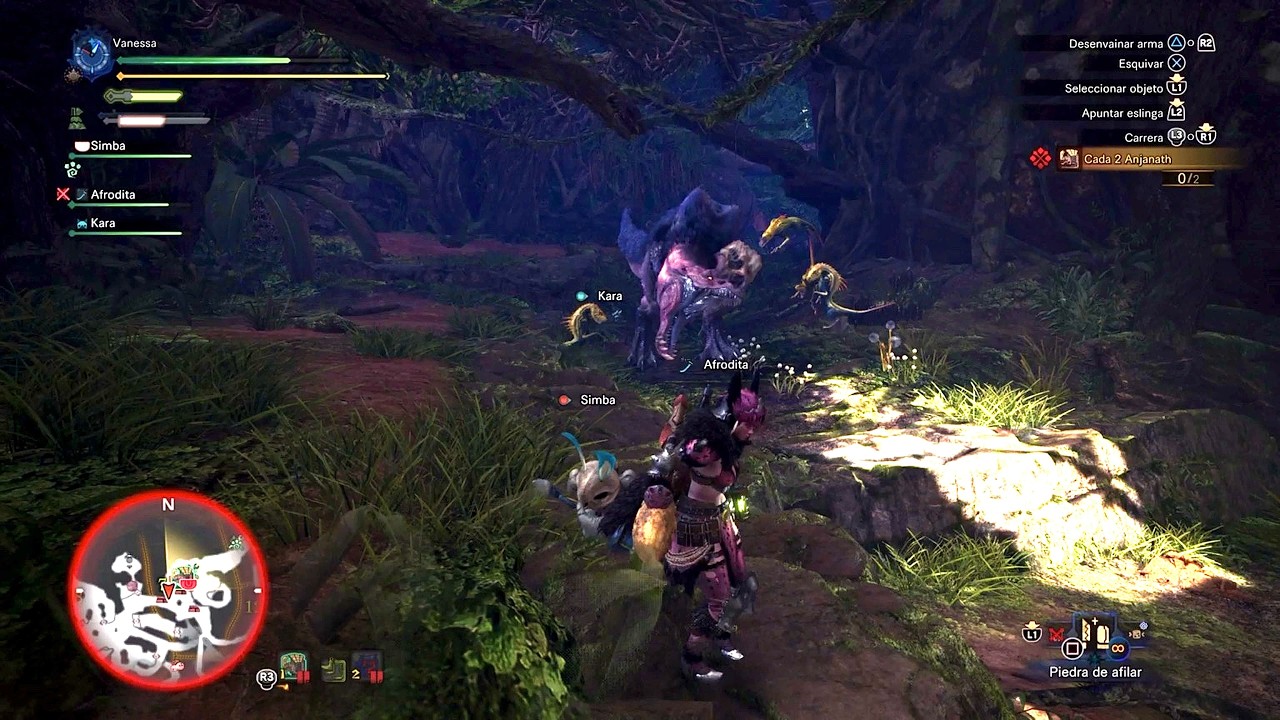 2 Anjanath contra nosotros / Monster Hunter World / PS5