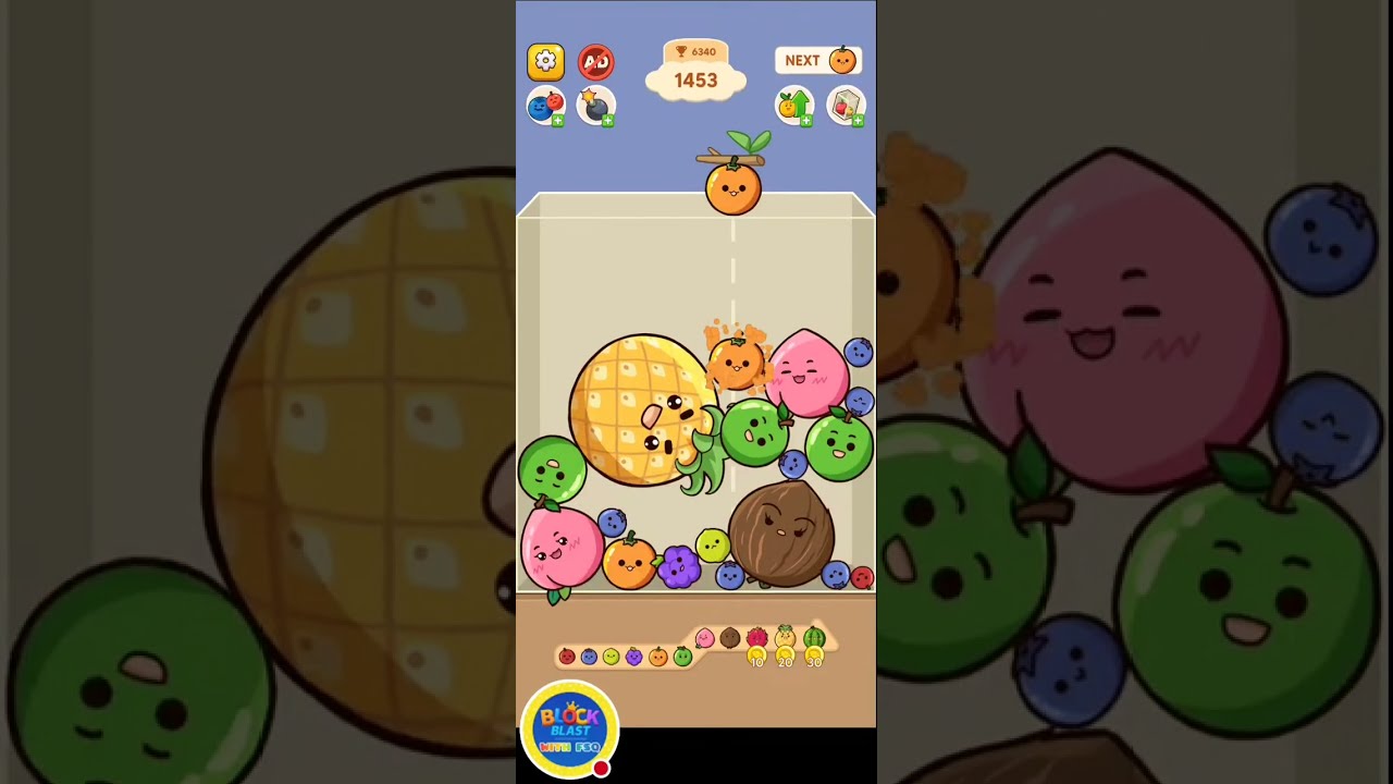 fruit merge juicy drop game #fruitmerge