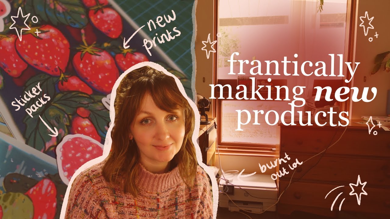 how many products can i make for my small business in under 48 hours? 🎨 | art studio vlog
