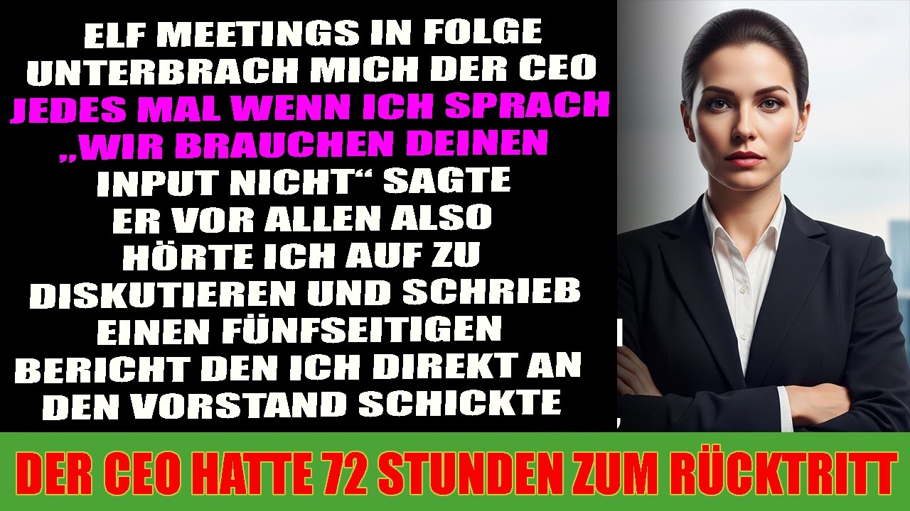 11 Meetings lang schwieg ich – bis der Vorstand entdeckte, was der CEO stets verhindern wollte.