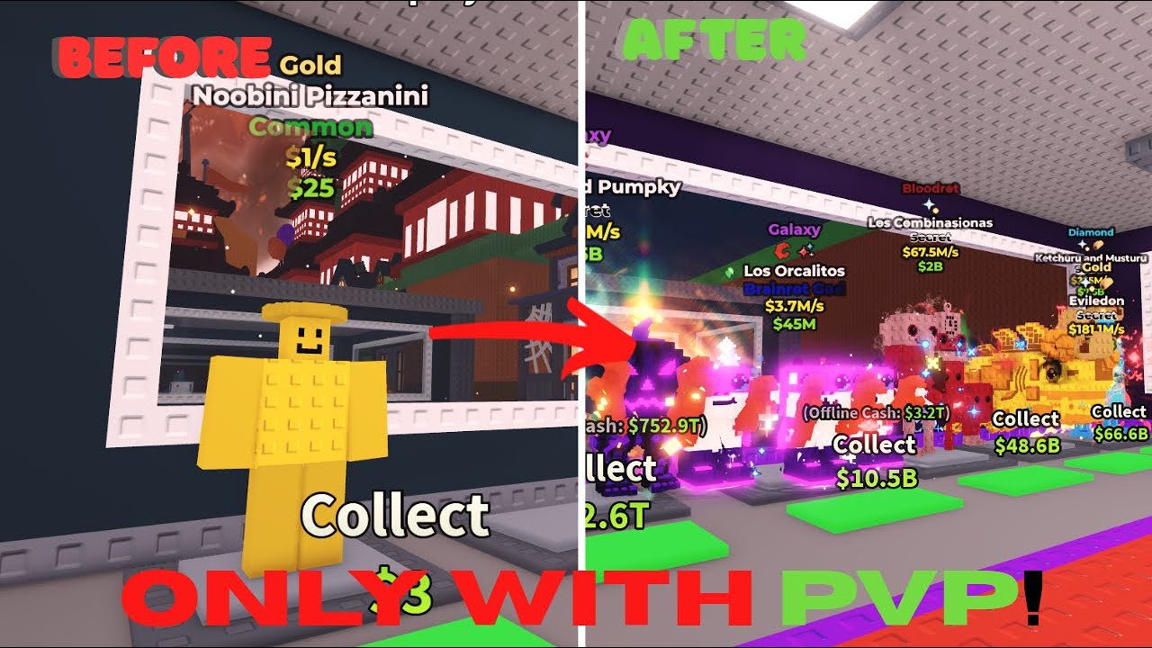 GETTING AN RICH BASE BY ONLY DOING PVP  🤯  #sab #67 #roblox