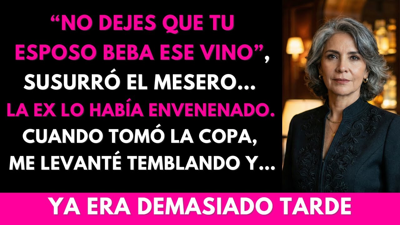 “NO DEJES QUE TU ESPOSO BEBA ESE VINO”, SUSURRÓ EL MESERO… CUANDO TOMÓ LA COPA, YO…