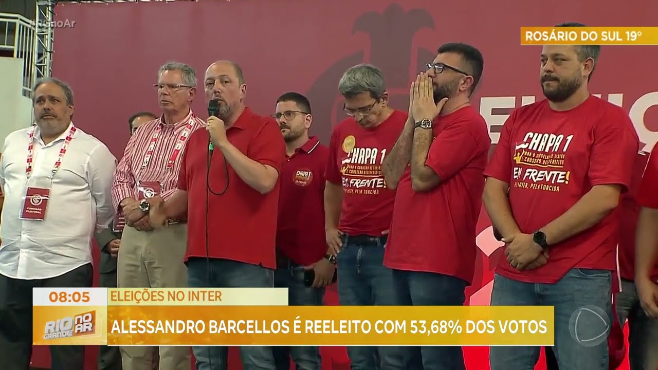 Elei&ccedil;&otilde;es no Inter: Alessandro Barcellos &eacute; reeleito com 53,68% dos votos