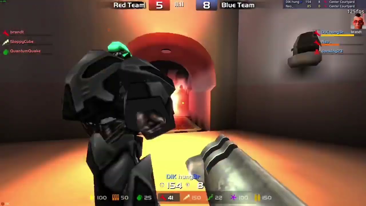 quake live gameplay clan arena