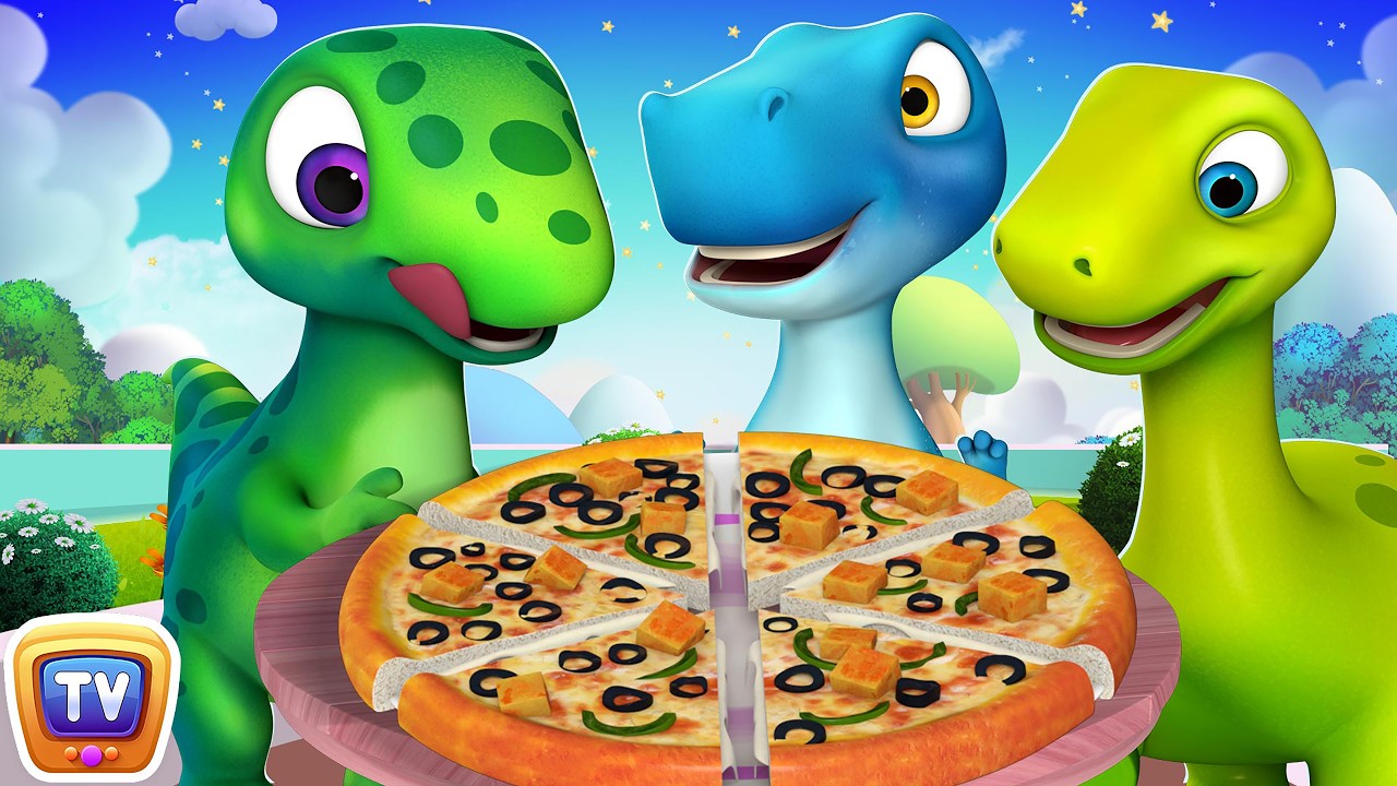 Sharing is Caring Song with Cute Jumblikans Dinosaurs  +More ChuChuTV Toddler Learning Videos