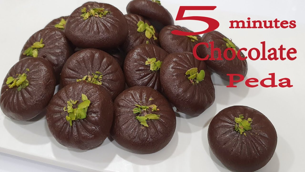 5 Minutes Chocolate Peda Easy Recipe | How To Make Chocolate Peda चॉकलेट पेड़ा रेसिपी