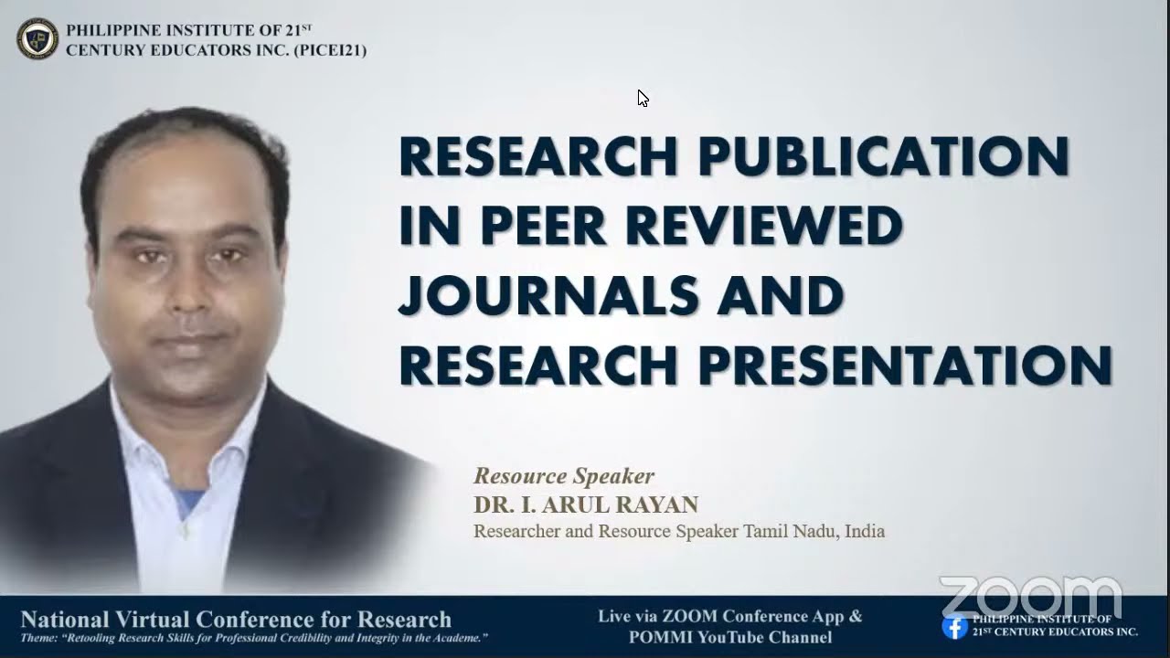 Research Publication in Peer Reviewed Journals and Research Presentation.