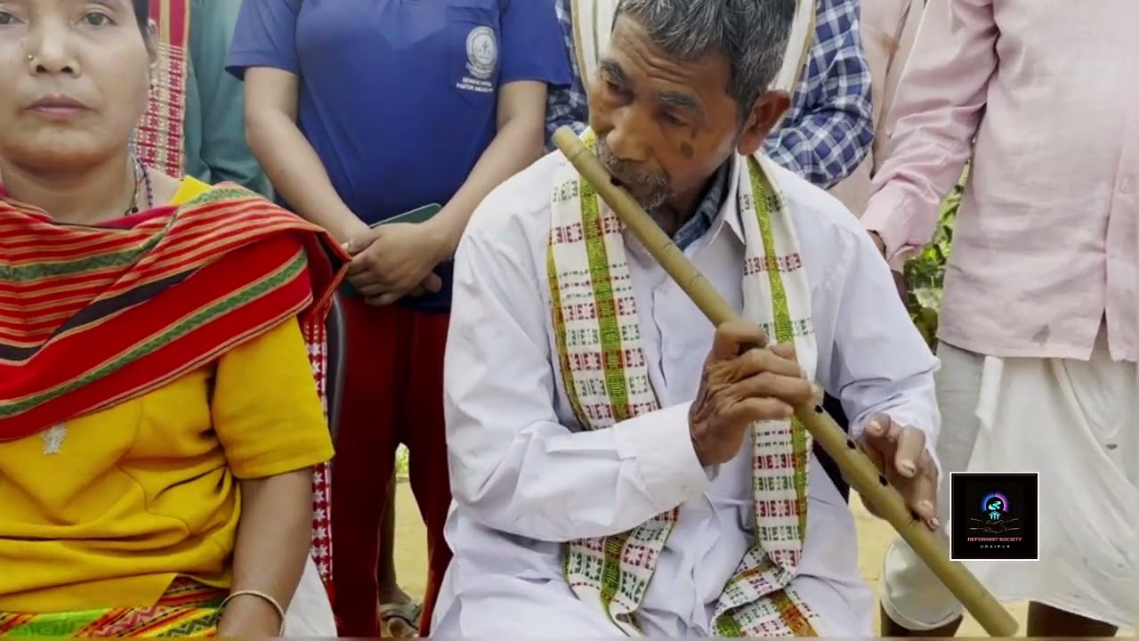 Traditional bamboo flute playing by the Malsom community of Tripura