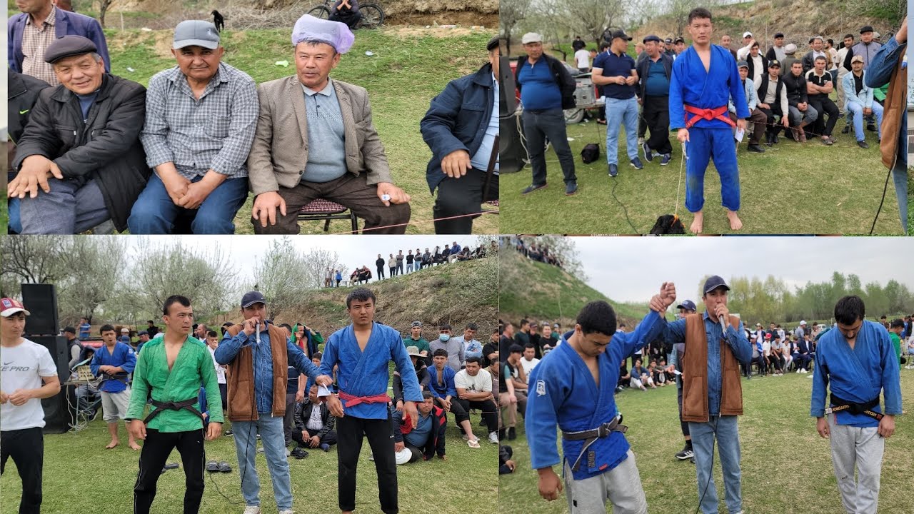 SAMARQAND VILOYATI PASTDARG'OM TEMIR XUJA MAXALASIDA KATTA KURASH BULIB UTI ILXOM UZ.