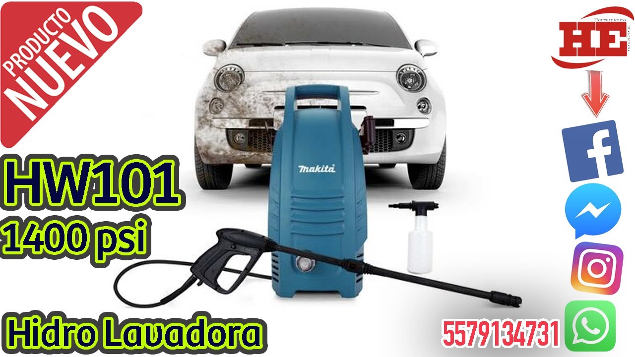 Hidro lavadora MAKITA HW101  1400 PSI Pequeña pero Aguantadora