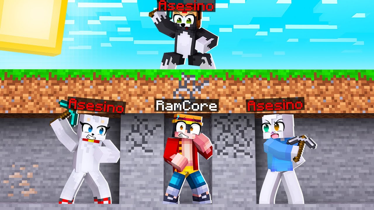 MINECRAFT: RAMCORE vs 3 ASESINOS 😱🔪 MINECRAFT SPEEDRUN con ALEXY, EMIZ50 y RABBITO