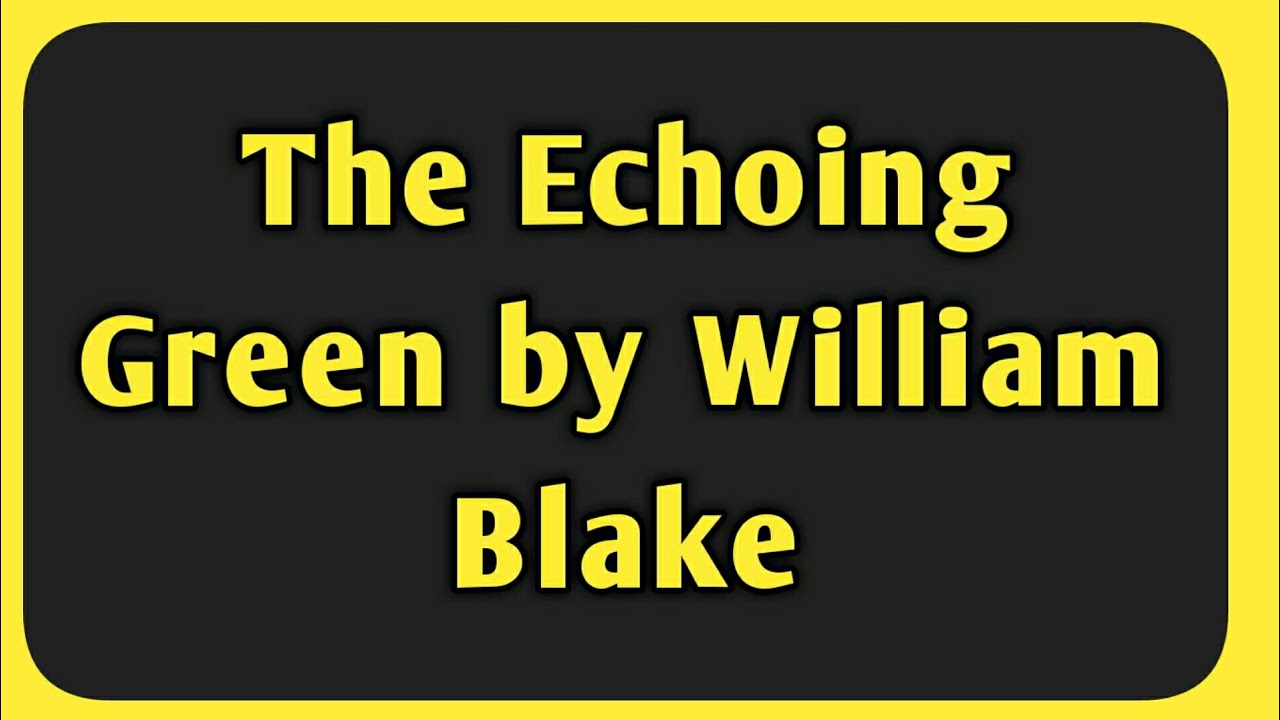 The Echoing Green by William Blake in Tamil