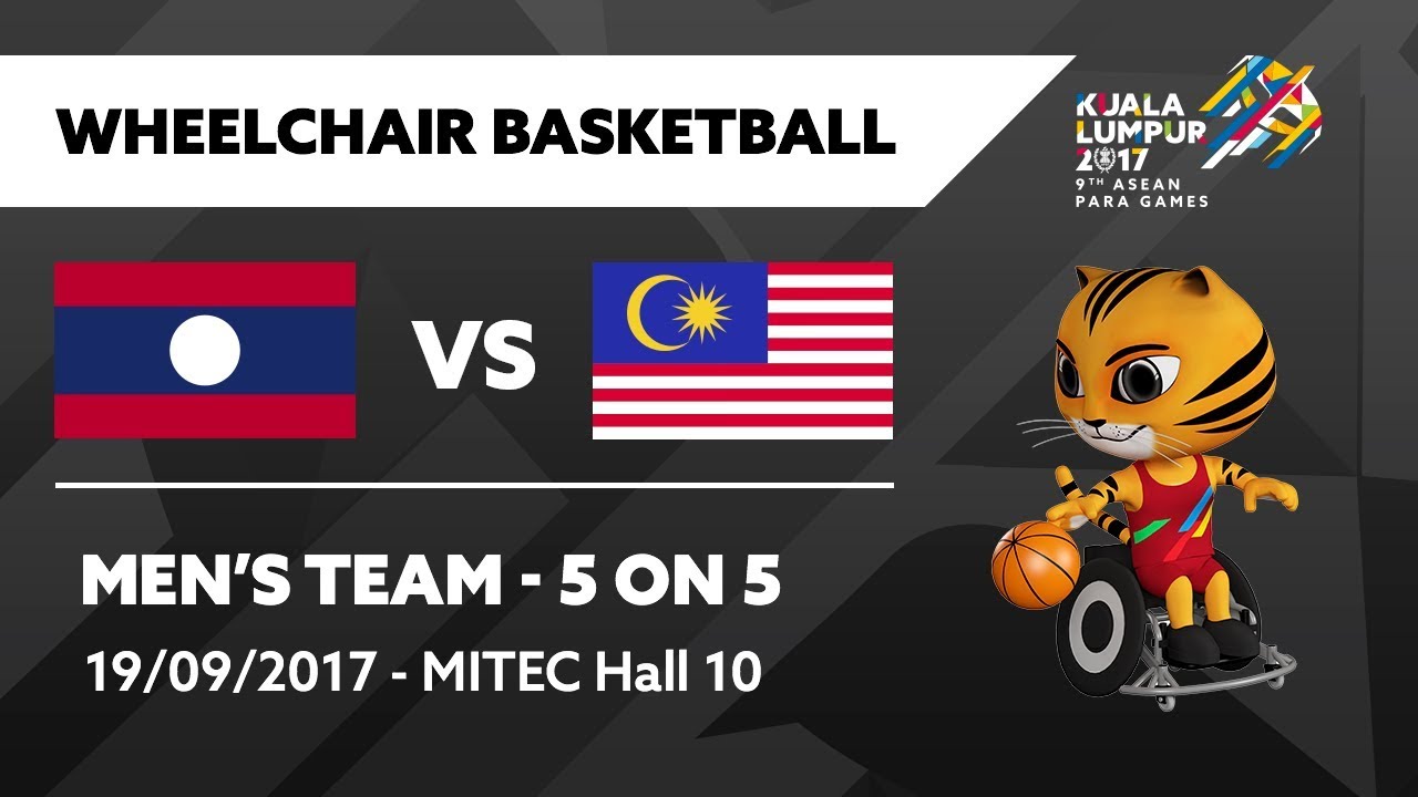 KL2017 9th ASEAN Para Games | Wheelchair Basketball - Men's Team 5 on 5 - LAO 🇱🇦 vs MAS 🇲🇾