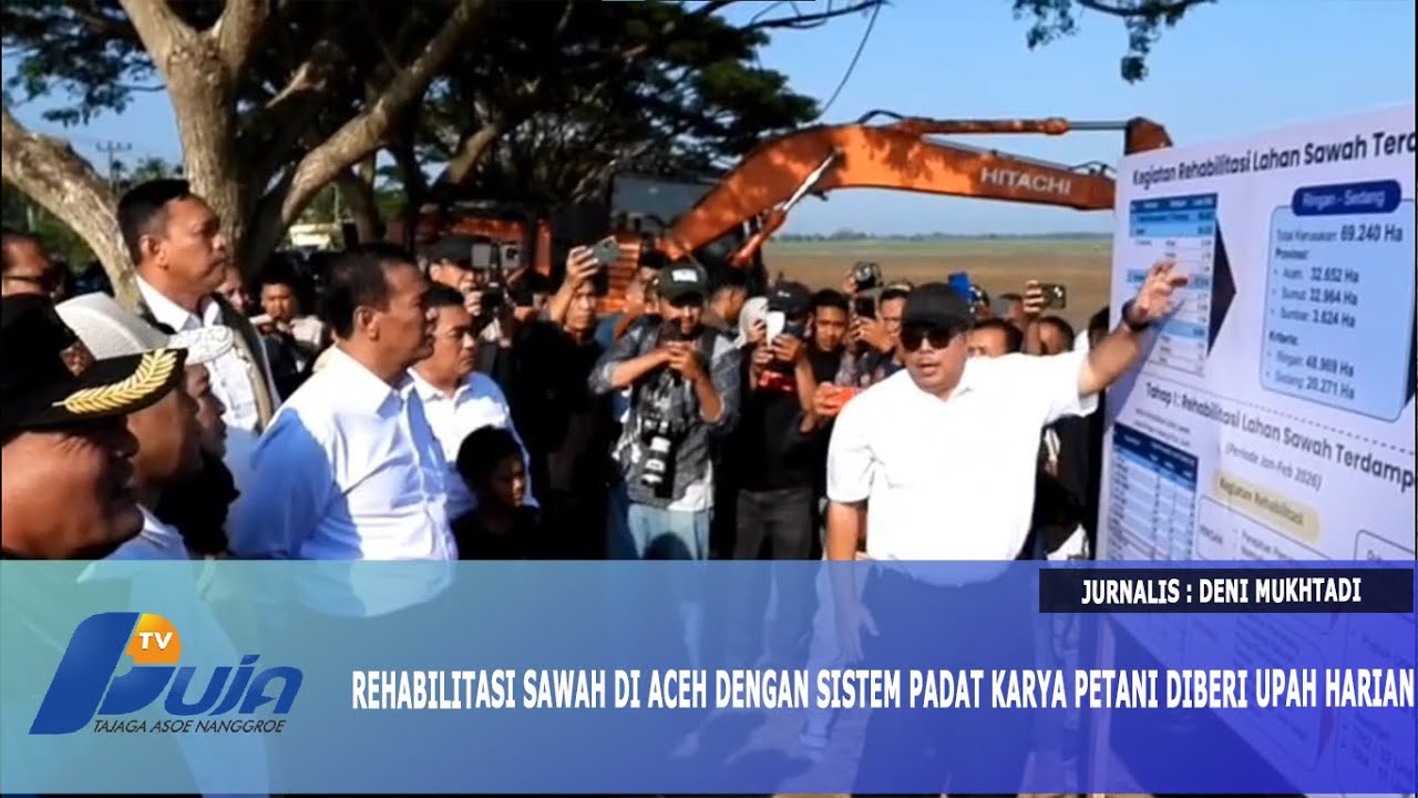 Rehabilitasi Sawah di Aceh Dengan Sistem Padat Karya Petani Diberi Upah Harian
