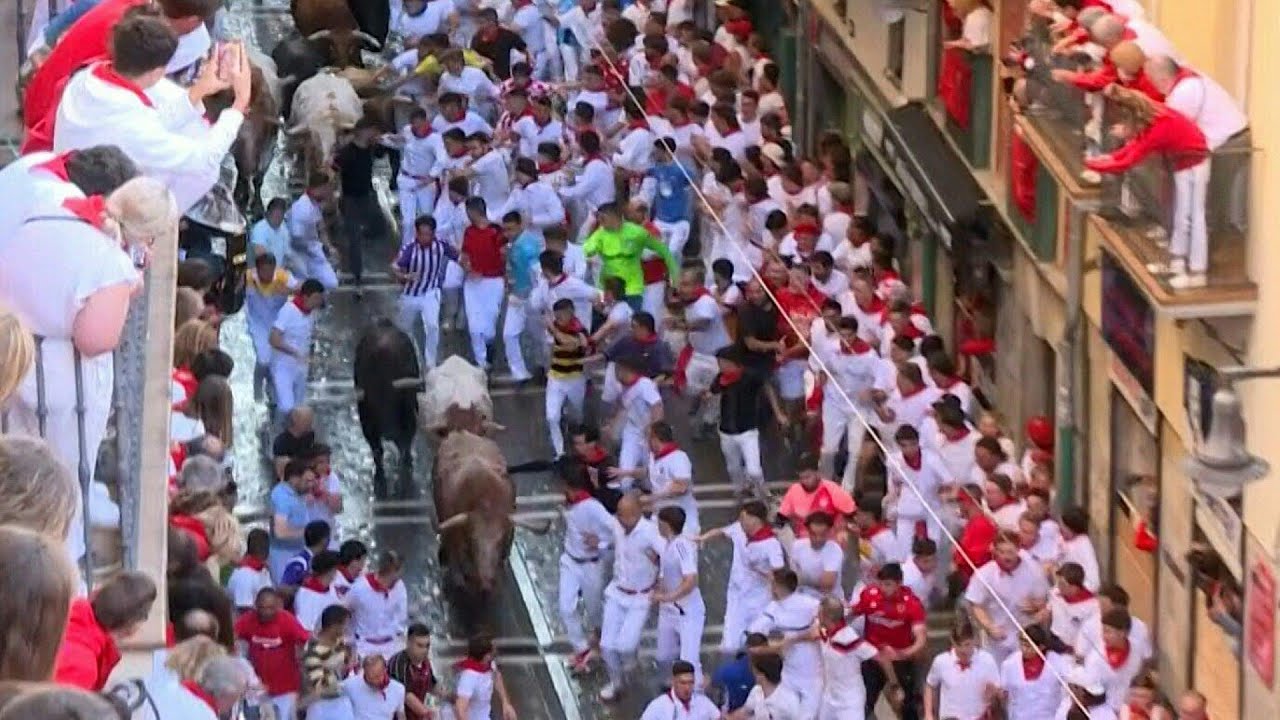 Spain: First bull run of San Fermin festival in Pamplona | AFP