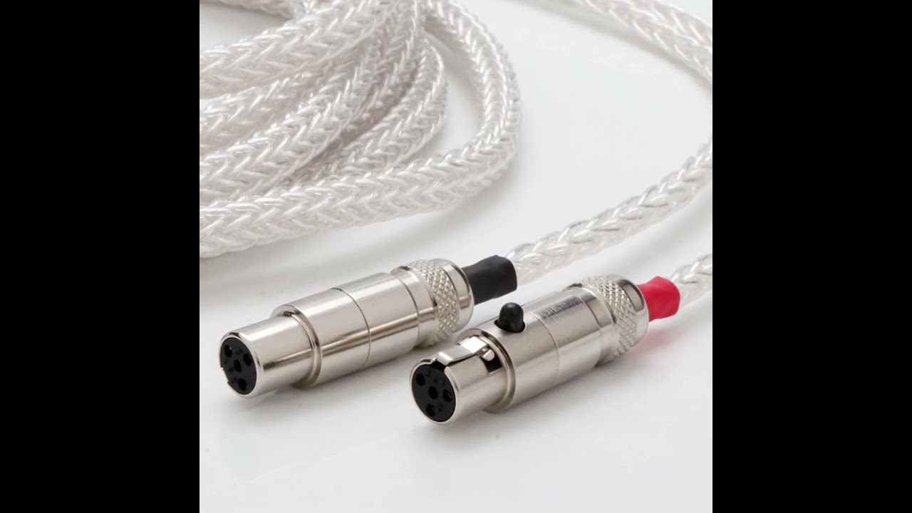 16 Cores 100% Pure Silver Cable 4Pin xlr Male for Abyss ab-1266 Headphone Upgrade Headset cable
