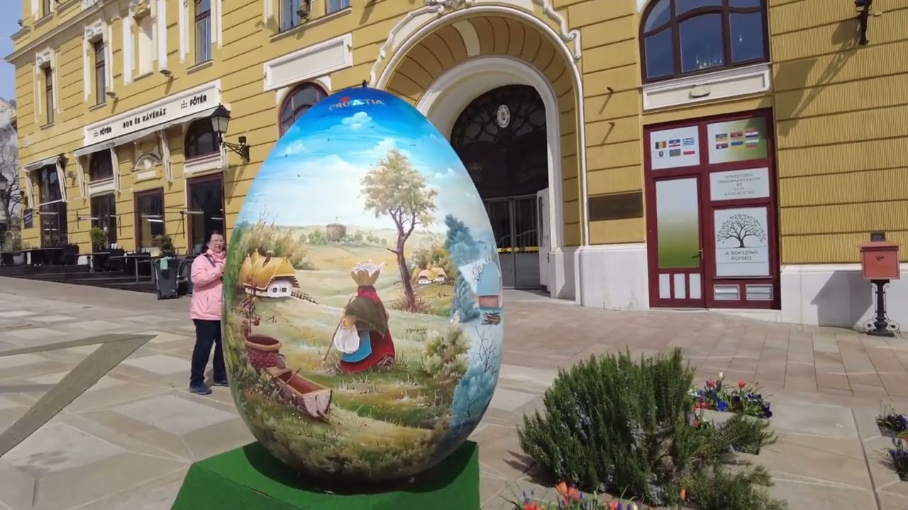 Walk from Main Square out of Town and Painted Easter Egg! - Pecs Hungary - ECTV