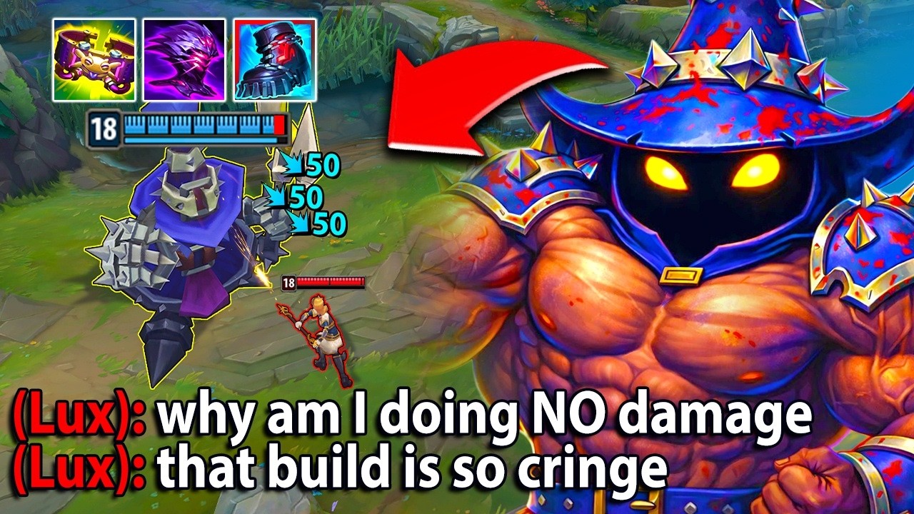 This Lux was so mad about my Tank Veigar build... (SHE DID ZERO DAMAGE)