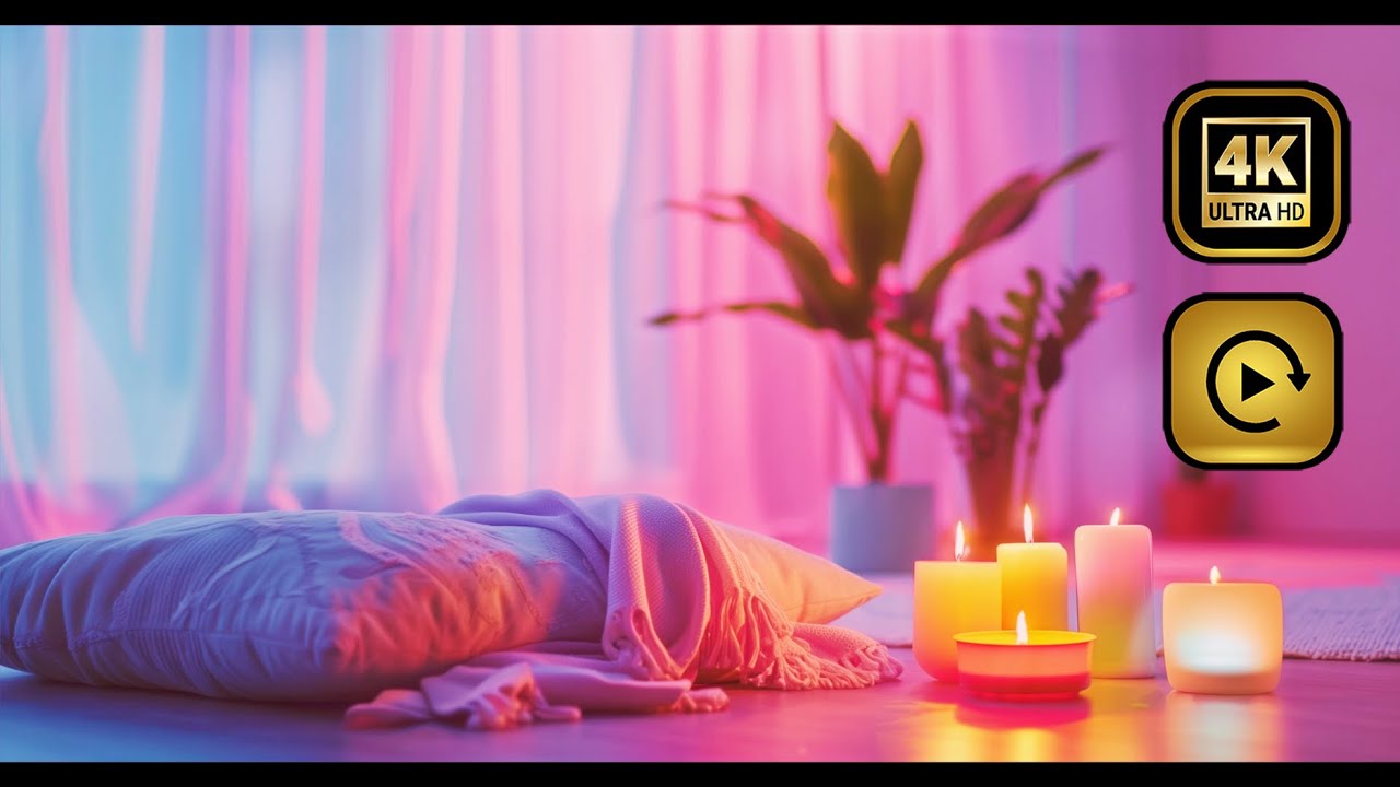 Cozy Serenity: Candlelit Room for Relaxation 🌸✨