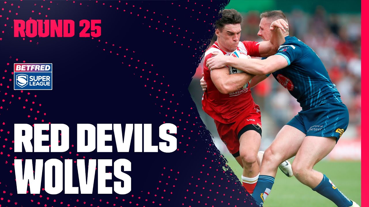 Highlights | Salford Red Devils v Warrington Wolves, Round 25, 2023 Betfred Super League