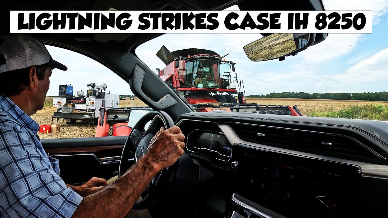 LIGHTNING HITS OUR COMBINE AND SHUTS DOWN CORN HARVEST