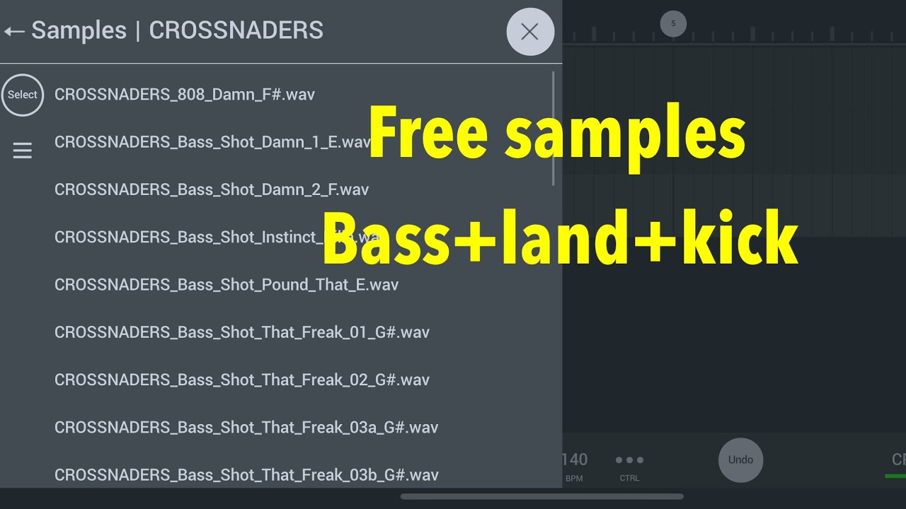 Free samples Bass 808 Fx kick for make songs in Fl studio mobile