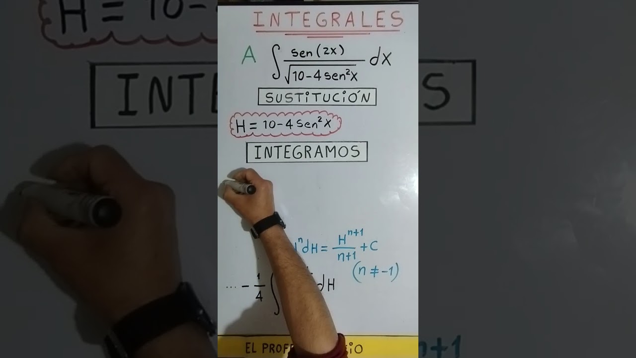 INTEGRALES EJERCICIO SE RESUELVE POR EL MÉTODO DE LA SUSTITUCIÓN CON PASOS DETALLADOS...........!!!!