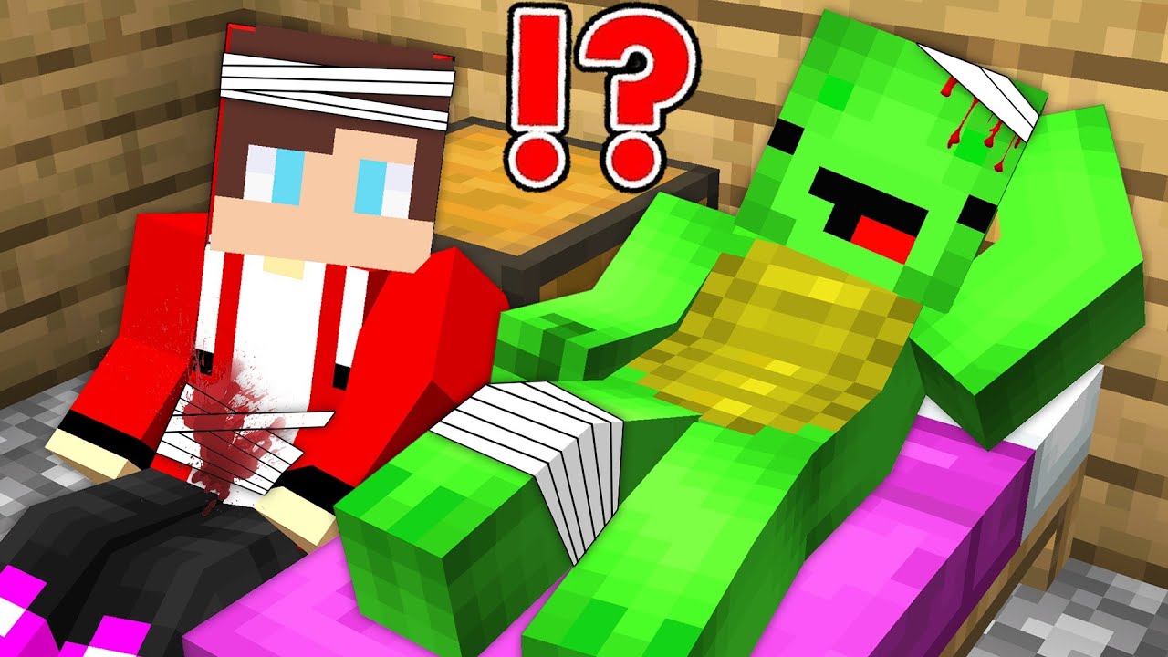 HOW JJ Cure Mikey's BROKEN LEG? - in Minecraft Funny Challenge (Maizen Mizen Mazien)