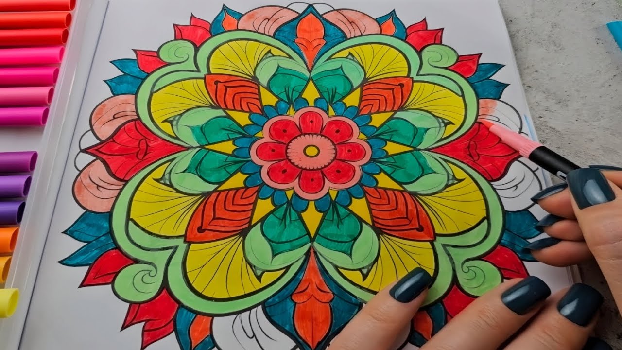 ​1 HOUR Satisfying Mandala ✨ NEW Design | Relaxing ASMR Art Therapy