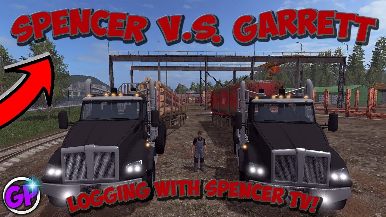 Spencer TV V.S. Garrett Plays | 1v1 LOGGING TOURNAMENT | FARMING SIMULATOR 17 [FS17 Multiplayer]