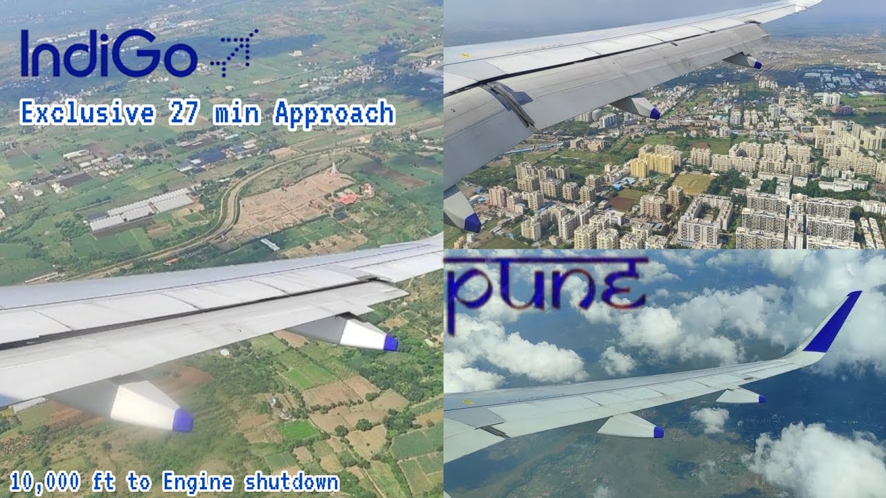 Landing at Pune International Airport | IndiGo A320neo | Holding for 15 min | #cloudsurfing