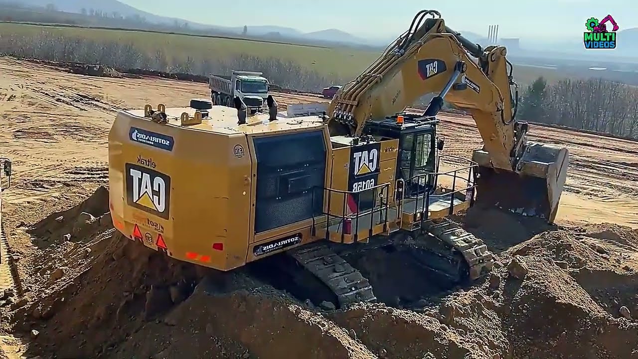 Massive Power in Action: Caterpillar 6015B Excavator Loading 773 & 775 Dump Trucks | Mining Giants