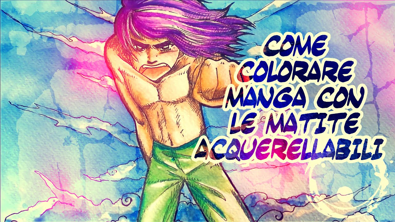 COME COLORARE DISEGNI MANGA con matite acquerellabili (TUTORIAL DI DISEGNO PER PRINCIPIANTI)