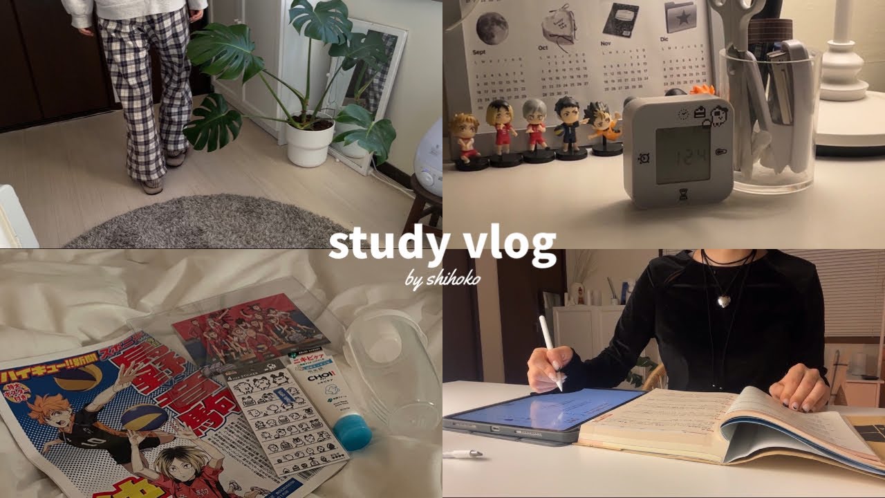 【Eng】 study vlog🖇️ | 大学生の春休みの1日🥣🫧|TOEIC勉強に追われてます|ハイキュー4DXに行った日|浪人生時代の悩みについて|購入品紹介🪐💫