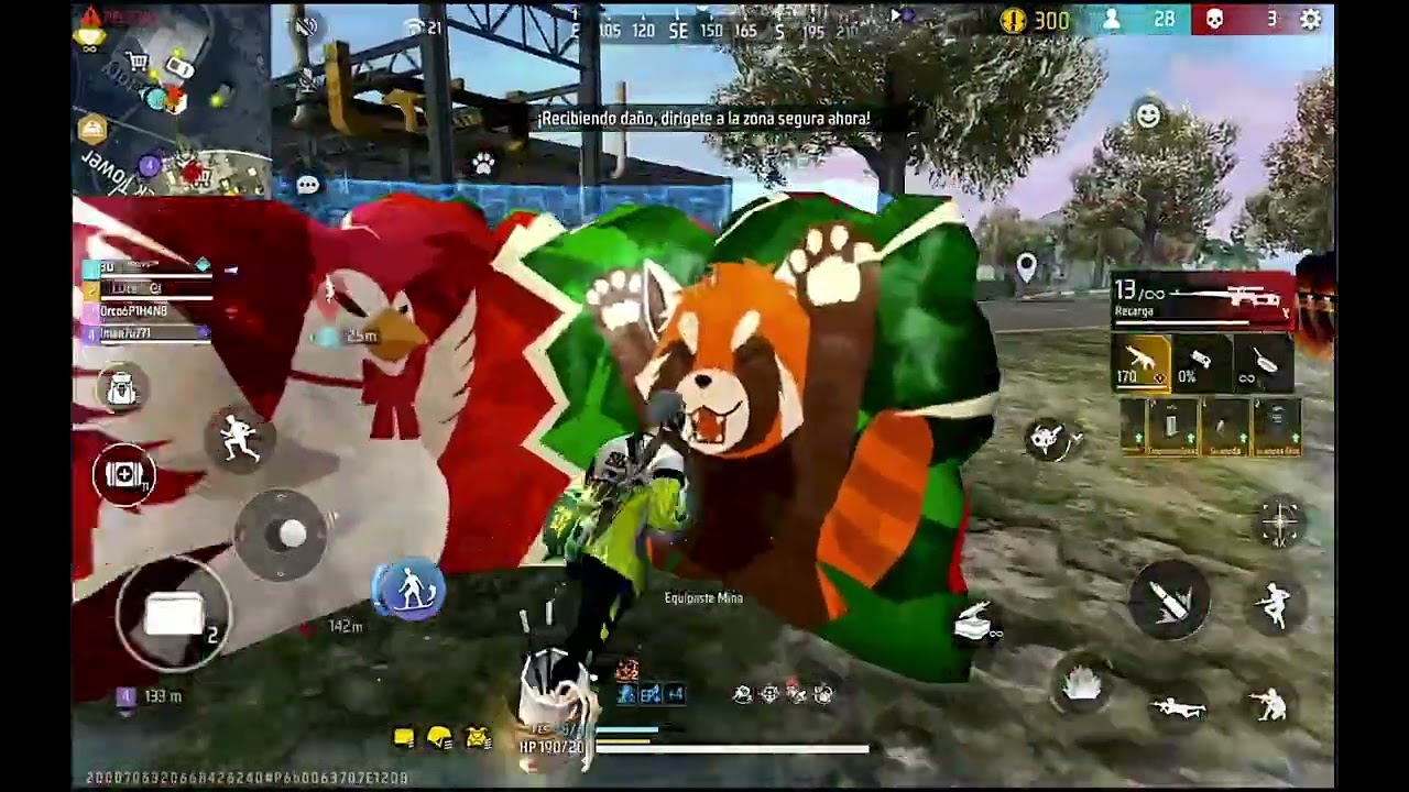 Jugando con escuadra random en rango maestro Free Fire Garena