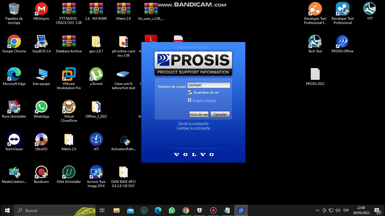 instalaciòn programa VCE VOLVO PROSIS  2022 EQUIPMENT .maquinaria