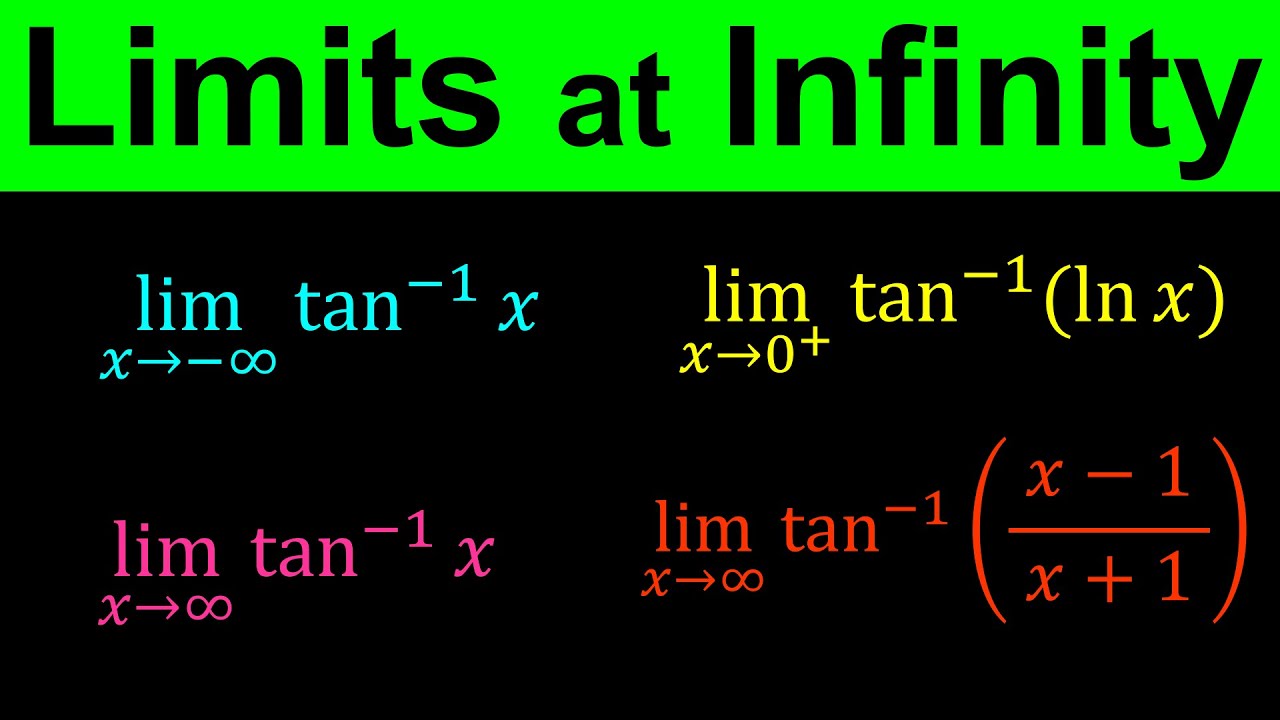Limits at Infinity of Inverse Trigonometric Functions  | How to find limits at infinity | Part 3
