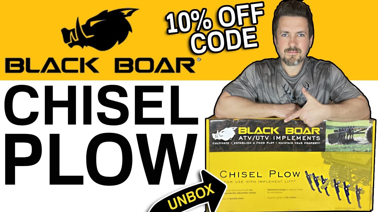 Black Boar Chisel Plow for ATV/UTV Food Plots: Unbox, Assembly & Install + 10% Off. Till Hard Ground