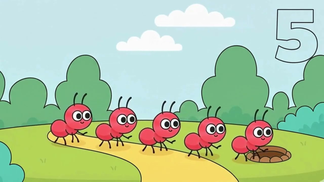 Ants go marching kids song | learn counting 
