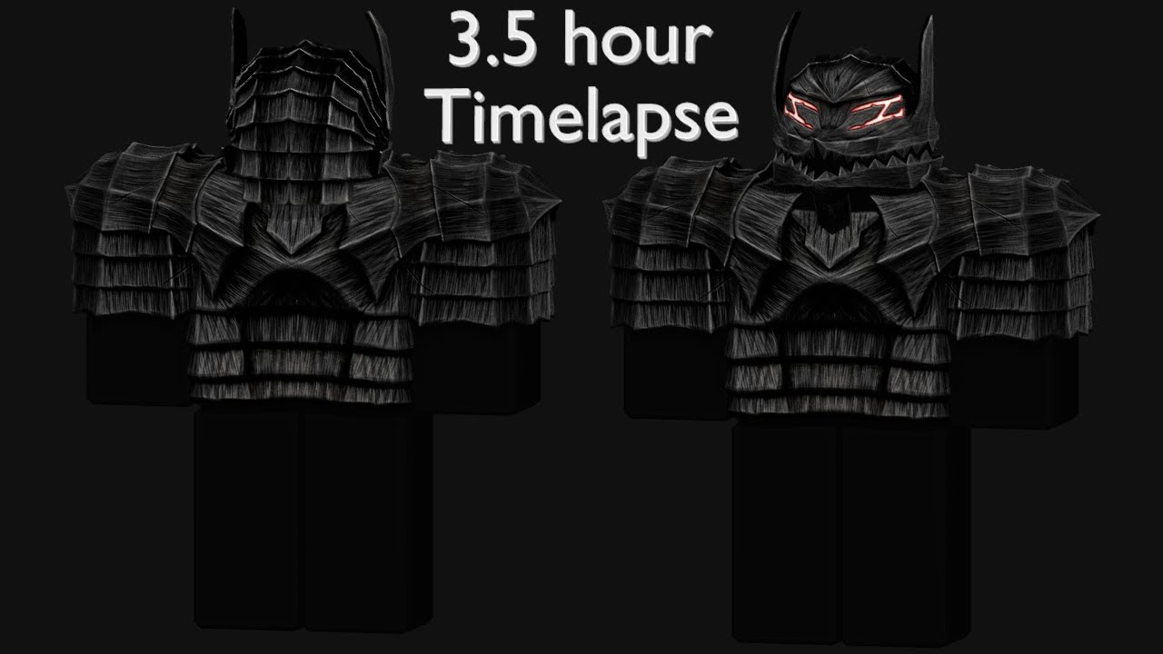 Roblox UGC 3D Modeling Guts's Berserk Armor Timelapse
