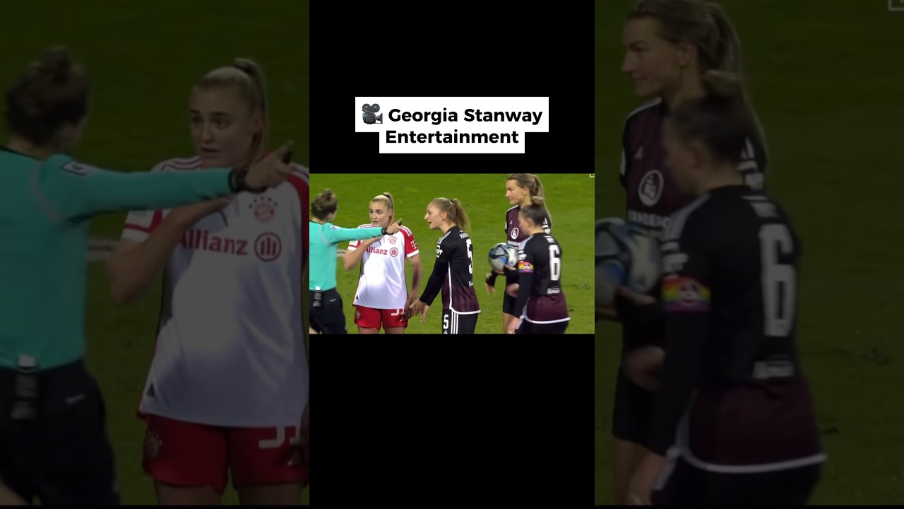 Georgia Stanway didn't let us seriously watch football 😆 #GeorgiaStanway #FCBFrauen #footballfunny