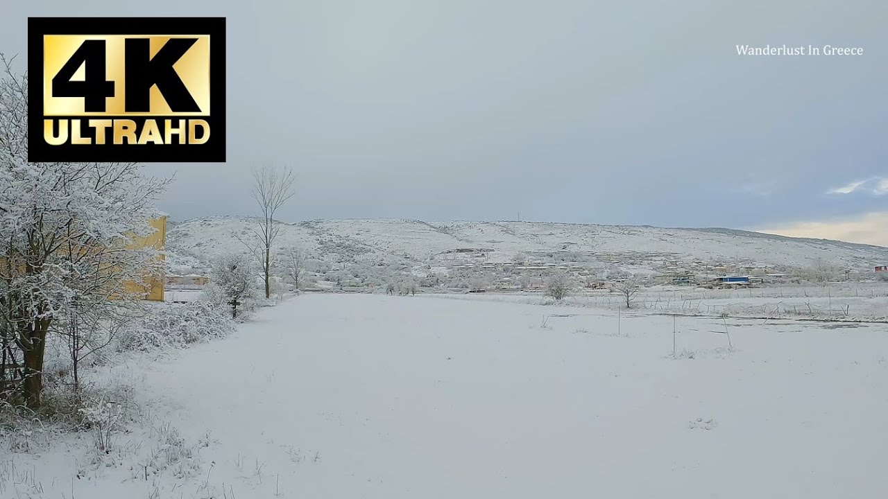 Χιονισμένα Γιάννενα: Κάτω Νεοχωρόπουλο | Snowy Ioannina: Kato Neochoropoulo | 4Κ | 2022