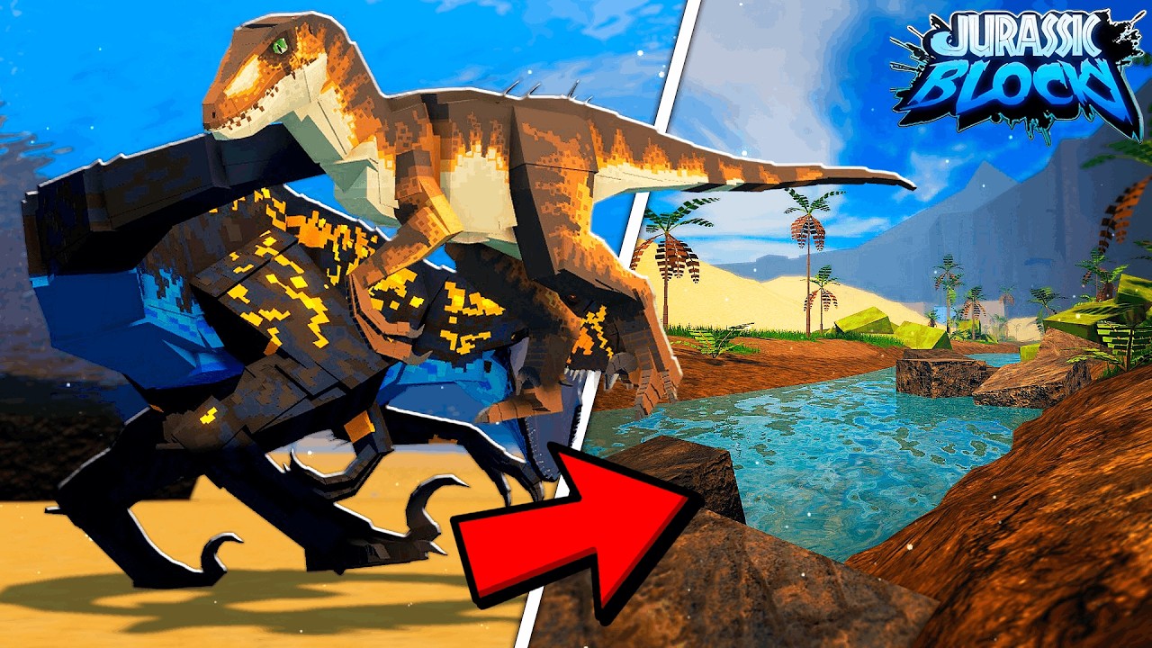 COMO CHEGAR NO DESERTO E EXPLORANDO ÁREAS SECRETAS!! | ROBLOX Jurassic Blocky