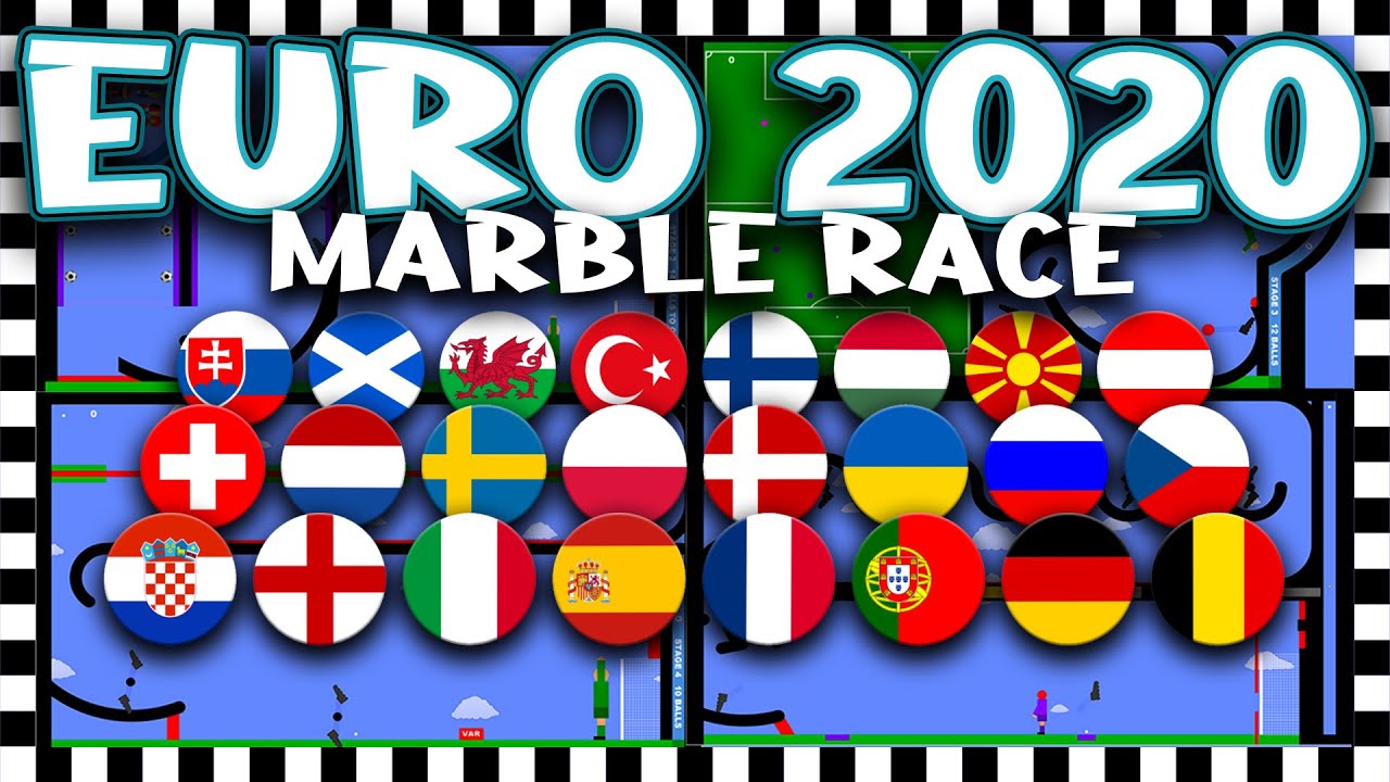 EURO 2020 Marble Race - Algodoo