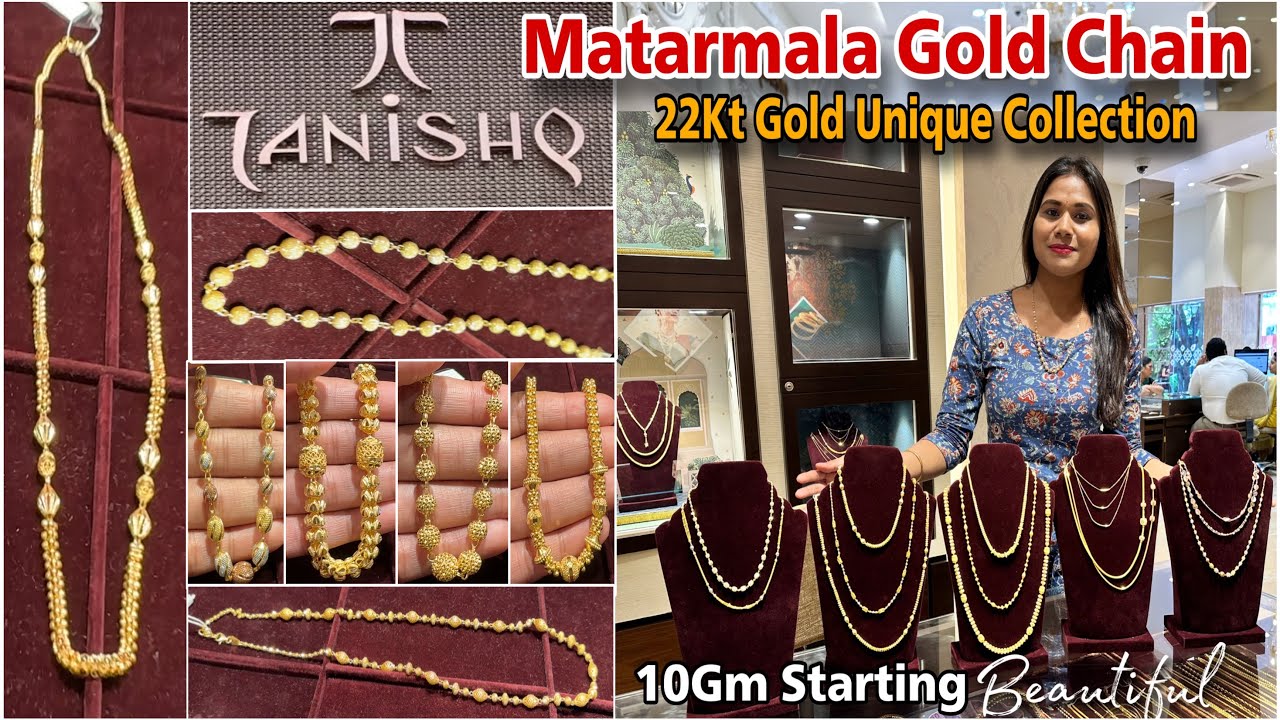 Tanishq UNIQUE Gold Matarmala Designs With Price| Tanishq Light Weight Gold Chain Designs With Price