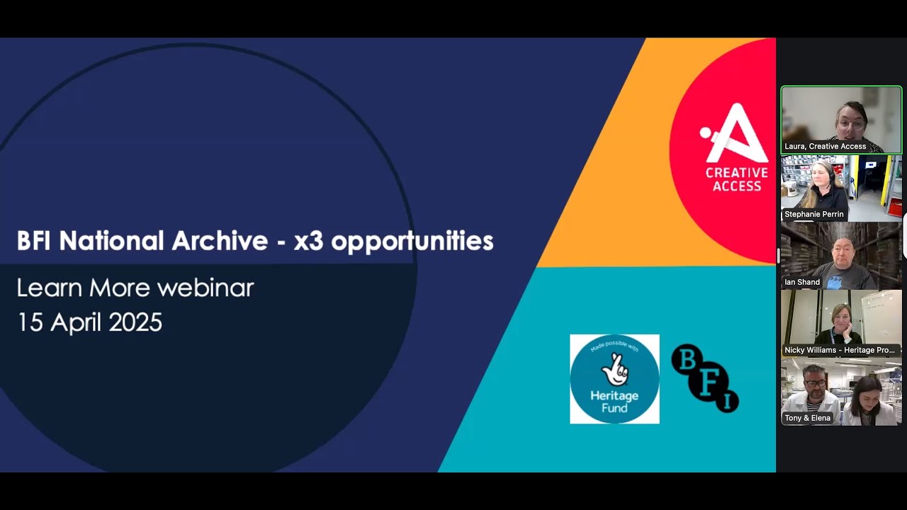 Learn More webinar: BFI National Archive - x3 roles